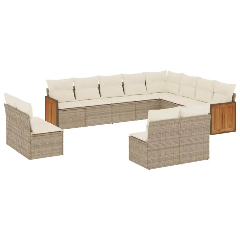 Lounge tuinset van beige materiaal en gepoedercoat staal - Tuinsets