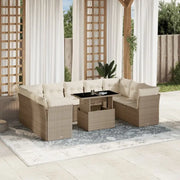 Lounge tuinset van beige materiaal en gepoedercoat staal - Tuinsets