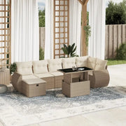 Lounge Tuinset van Beige Materiaal en Gepoedercoat Staal - Tuinsets
