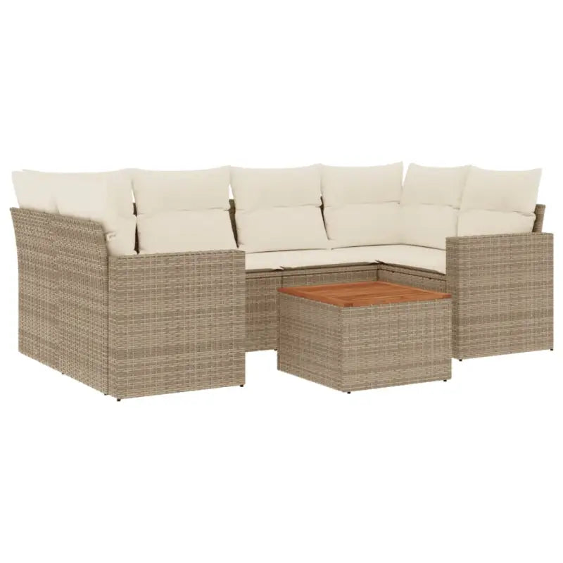 Lounge tuinset van beige materiaal met gepoedercoat staal en afmetingen - Tuinsets