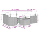 Lounge tuinset van beige materiaal met gepoedercoat staal en afmetingen - Tuinsets