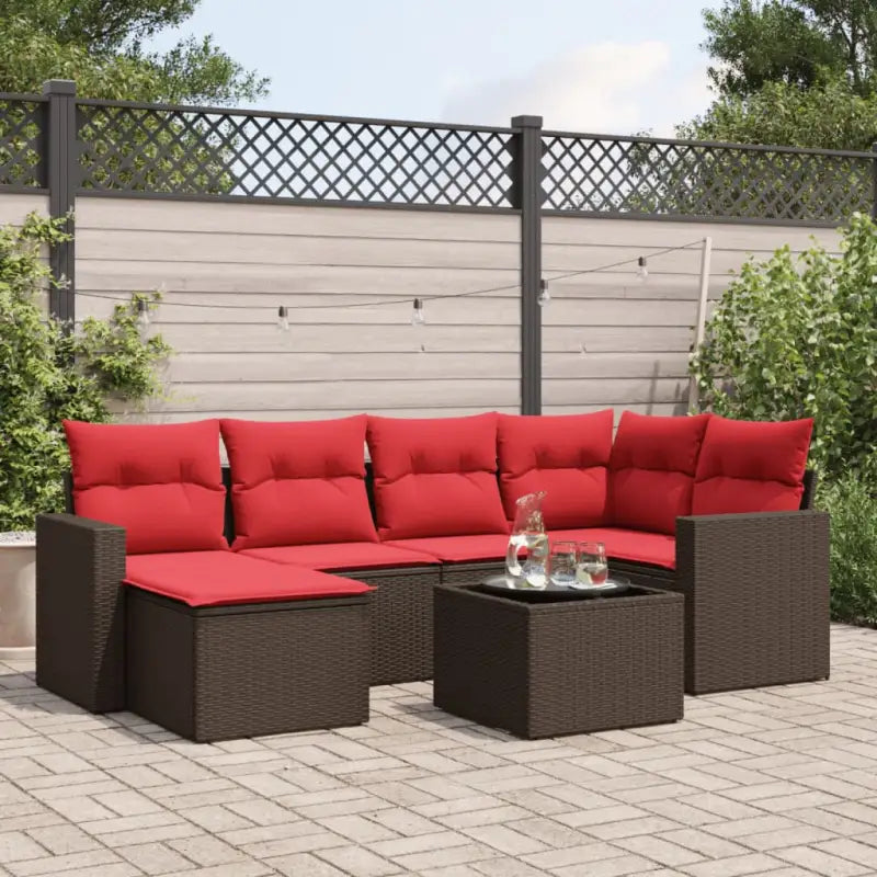 Lounge Tuinset van bruin materiaal met gepoedercoat staal afmetingen - Tuinsets