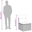 Lounge Tuinset van gegalvaniseerd staal en beige materiaal voor buiten - Tuinsets