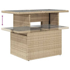 Lounge Tuinset van gegalvaniseerd staal en beige materiaal voor buiten - Tuinsets