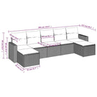 Lounge Tuinset van Gepoedercoat Staal in Beige Material met Afmetingen - Tuinsets