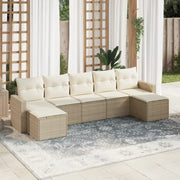Lounge Tuinset van Gepoedercoat Staal in Beige Material met Afmetingen - Tuinsets