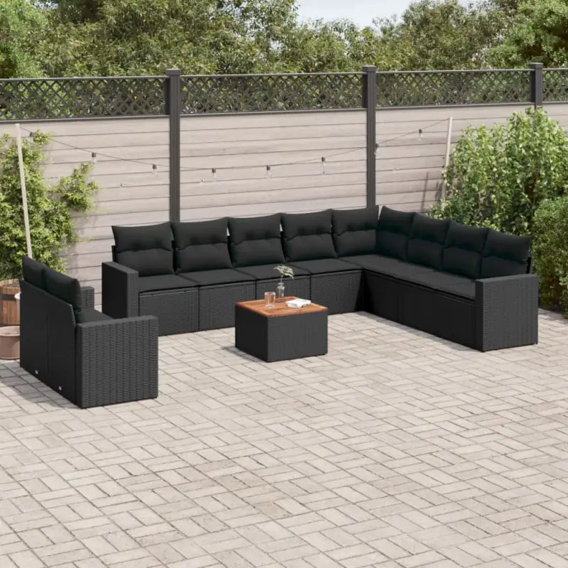 Lounge tuinset van gepoedercoat staal in zwart materiaal voor buitengebruik - Tuinsets