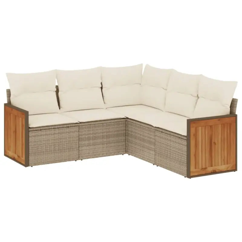 Lounge tuinset van gepoedercoat staal met beige materiaal en afmetingen - Tuinsets