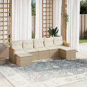 Lounge tuinset van gepoedercoat staal met beige materiaal voor buitengebruik - Tuinsets