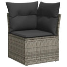 Lounge tuinset van grijs materiaal en gepoedercoat staal met comfortabele afmetingen - Tuinsets