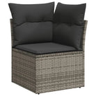 Lounge tuinset van grijs materiaal en gepoedercoat staal afmetingen - Tuinsets