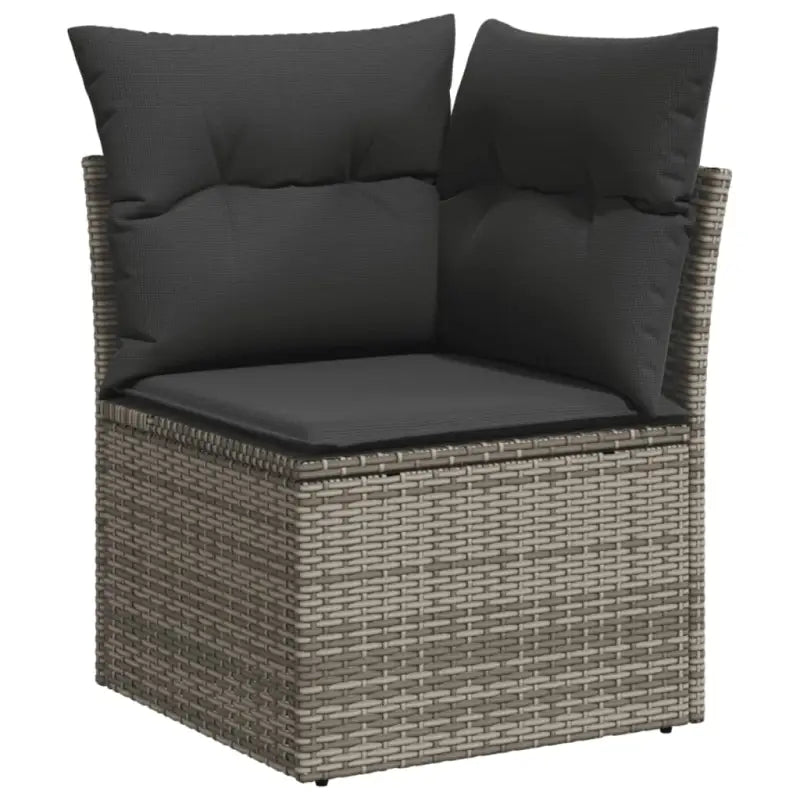 Lounge tuinset van grijs materiaal en gepoedercoat staal afmetingen - Tuinsets