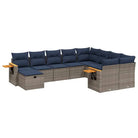 Lounge tuinset van grijs materiaal met gepoedercoat staal en waterdichte tas - Grijs - Tuinsets