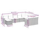 Lounge tuinset van grijs materiaal met gepoedercoat staal en waterdichte tas - Grijs - Tuinsets