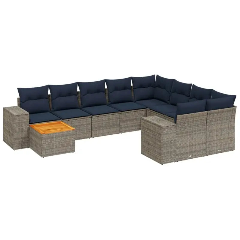 Lounge Tuinset van grijs materiaal met gepoedercoat staal afmetingen - Tuinsets