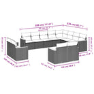 Lounge Tuinset van Grijs Materiaal met Waterdichte Tas en Gepoedercoat Staal - Tuinsets