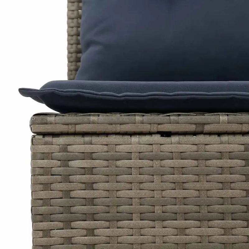 Lounge Tuinset van grijs materiaal met waterdichte tas en gepoedercoat staal - Grijs / met opbergruimte - Tuinsets