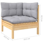 Lounge tuinset van massief grenenhout voor ontspannen buitenleven - Tuinsets