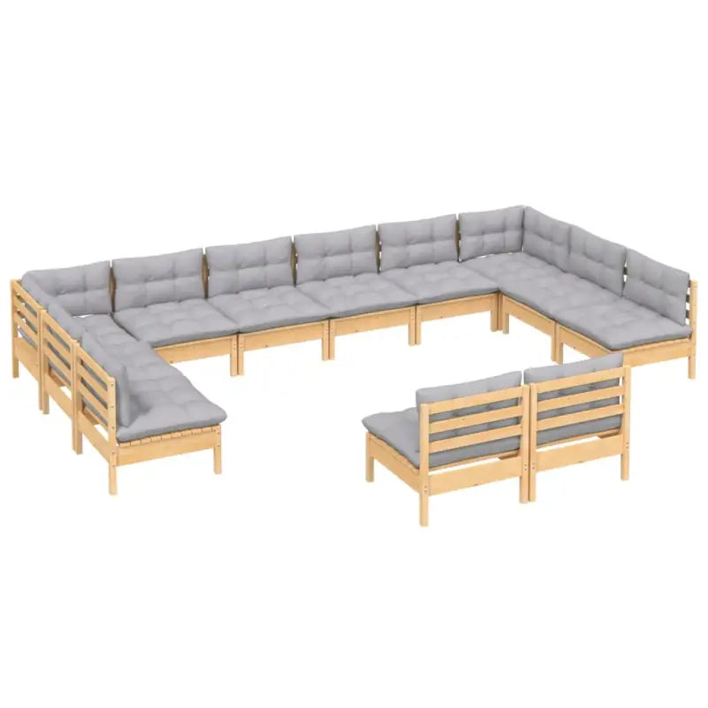 Lounge tuinset van massief grenenhout voor ontspannen buitenplezier - Tuinsets