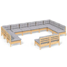 Lounge tuinset van massief grenenhout voor ontspannen buitenplezier - Tuinsets