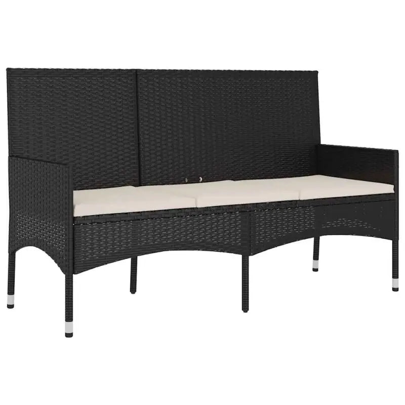 Lounge tuinset van poly rattan en gepoedercoat staal met afmetingen - Tuinsets
