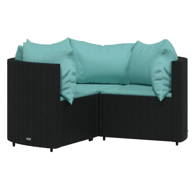 Lounge Tuinset van Poly Rattan met Eenvoudig Schoon en Geharde Glas - Tuinsets