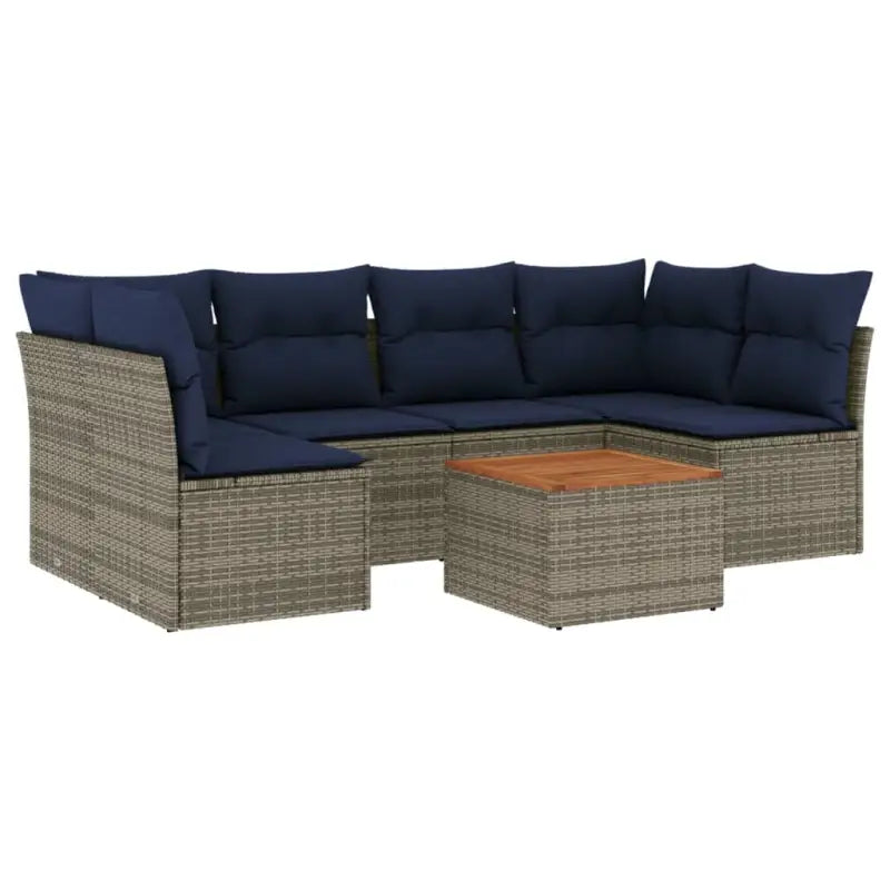 Lounge tuinset van poly rattan met gepoedercoat staal en ruime afmetingen - Tuinsets