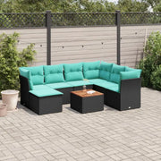 Lounge tuinset van zwart gepoedercoat staal met ideale afmetingen - Tuinsets