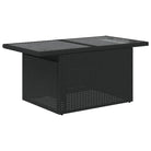 Lounge Tuinset van Zwart Gepoedercoat Staal voor Terras en Tuin - Tuinsets