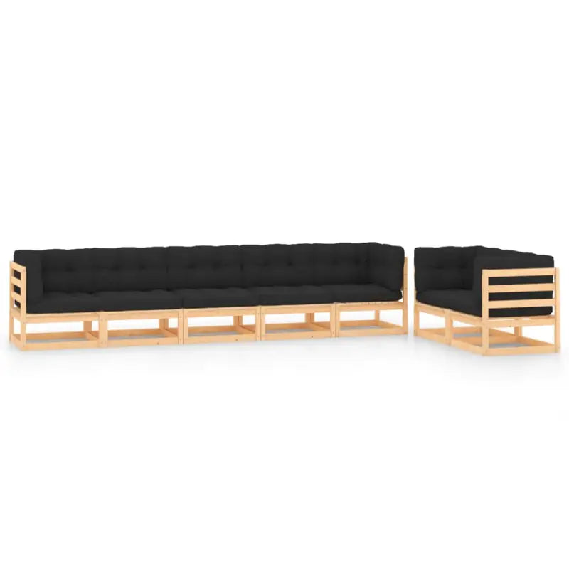 Lounge Tuinset voor ontspanning en gezelligheid - Naturel en zwart / Ja - Tuinsets