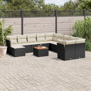 Lounge Tuinset Zwart met Waterdichte Tas en Gepoedercoat Staal - Tuinsets