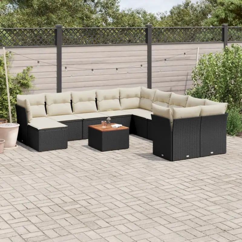 Lounge Tuinset Zwart met Waterdichte Tas en Gepoedercoat Staal - Tuinsets