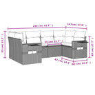 Lounge tuinsets in beige met gepoedercoat staal en afmetingen - Tuinsets
