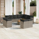 Lounge tuinsets in grijs materiaal met waterdichte tas en gepoedercoat staal - grijs en donkergrijs - Tuinsets
