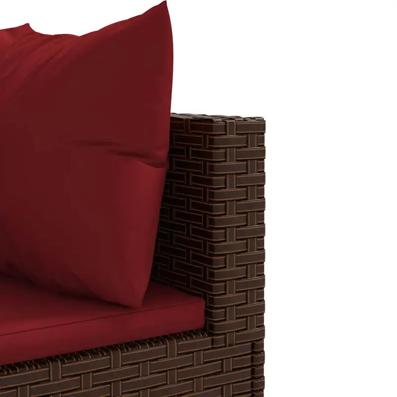 Lounge tuinsets met poly rattan en gepoedercoat staal hemelterwijl de afmetingen rugkussen comfortabel maken - Tuinsets