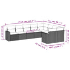 Lounge tuinsets van zwart materiaal en gepoedercoat staal afmetingen - Tuinsets