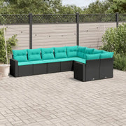 Lounge tuinsets van zwart materiaal en gepoedercoat staal afmetingen - Tuinsets