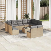 Lounge tuinstoel set met poly rattan en gepoedercoat staal - Tuinsets