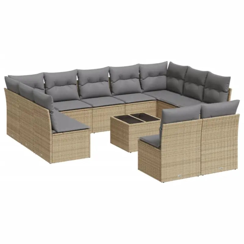 Lounge tuinstoel set met poly rattan en gepoedercoat staal - Tuinsets