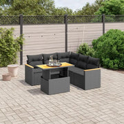 Lounge tuinstoel set van zwart materiaal en gepoedercoat staal - Tuinsets