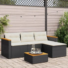 Lounge tuinstoelen in zwart materiaal met natuurlijke afwerking en afmetingen - Tuinsets