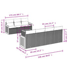 Lounge tuinstoelset in zwart materiaal met poly rattan en gepoedercoat staal - Tuinsets
