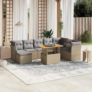 Lounge tuinstoelset van beige materiaal en gepoedercoat staal - Tuinsets