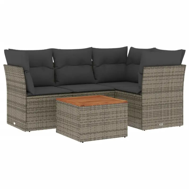 Lounge tuintafel set met gepoedercoat staal en poly rattan afmetingen - Tuinsets
