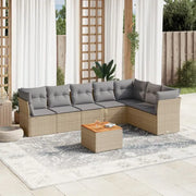 Lounge tuintafel set met poly rattan en gepoedercoat staal afmetingen - Tuinsets