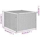 Lounge tuintafelset met poly rattan en gepoedercoat staal - Tuinsets