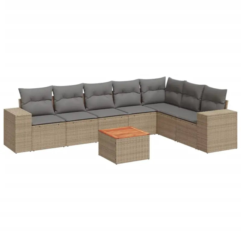 Loungebank in beige materiaal met gepoedercoat staal afmetingen - Tuinsets
