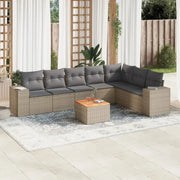Loungebank in beige materiaal met gepoedercoat staal afmetingen - Tuinsets