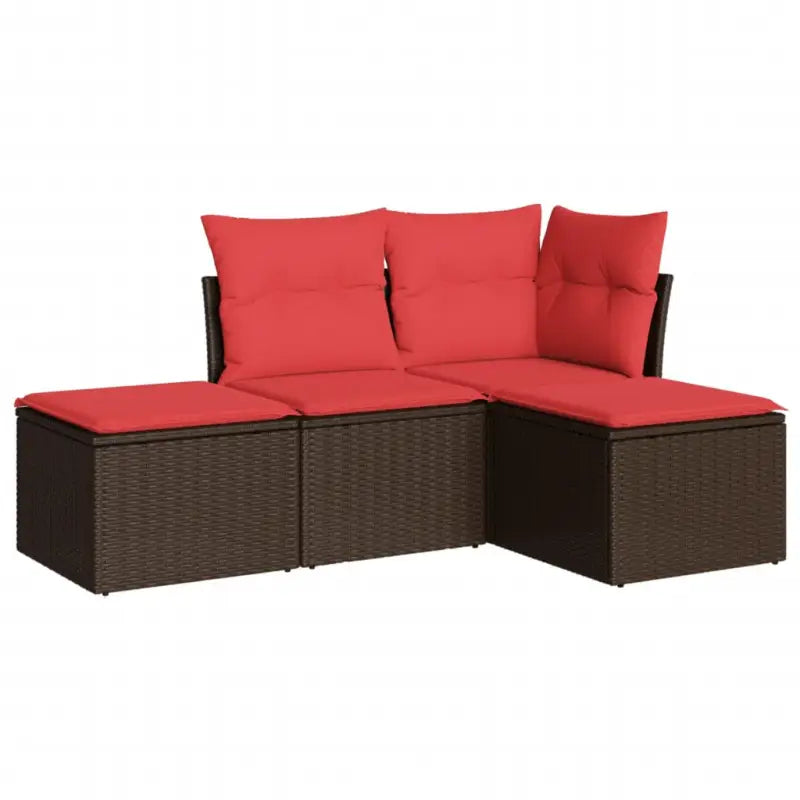 Loungebank in bruin materiaal met waterdichte tas en gepoedercoat staal - Tuinsets