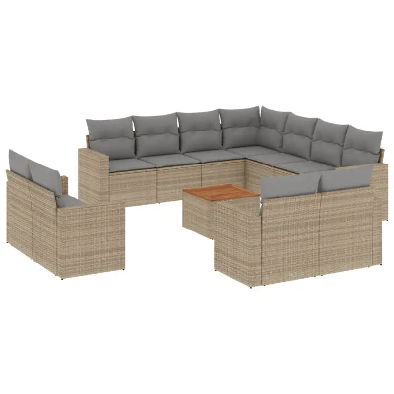 Loungebank in gemengd beige met waterdichte tas voor tuin of terras - Tuinsets